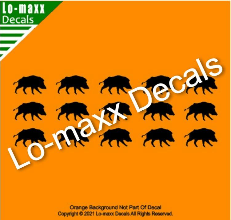 Wild Pig Boar Hunting Kill Markings Car Truck Window Die Cut Vinyl Decal