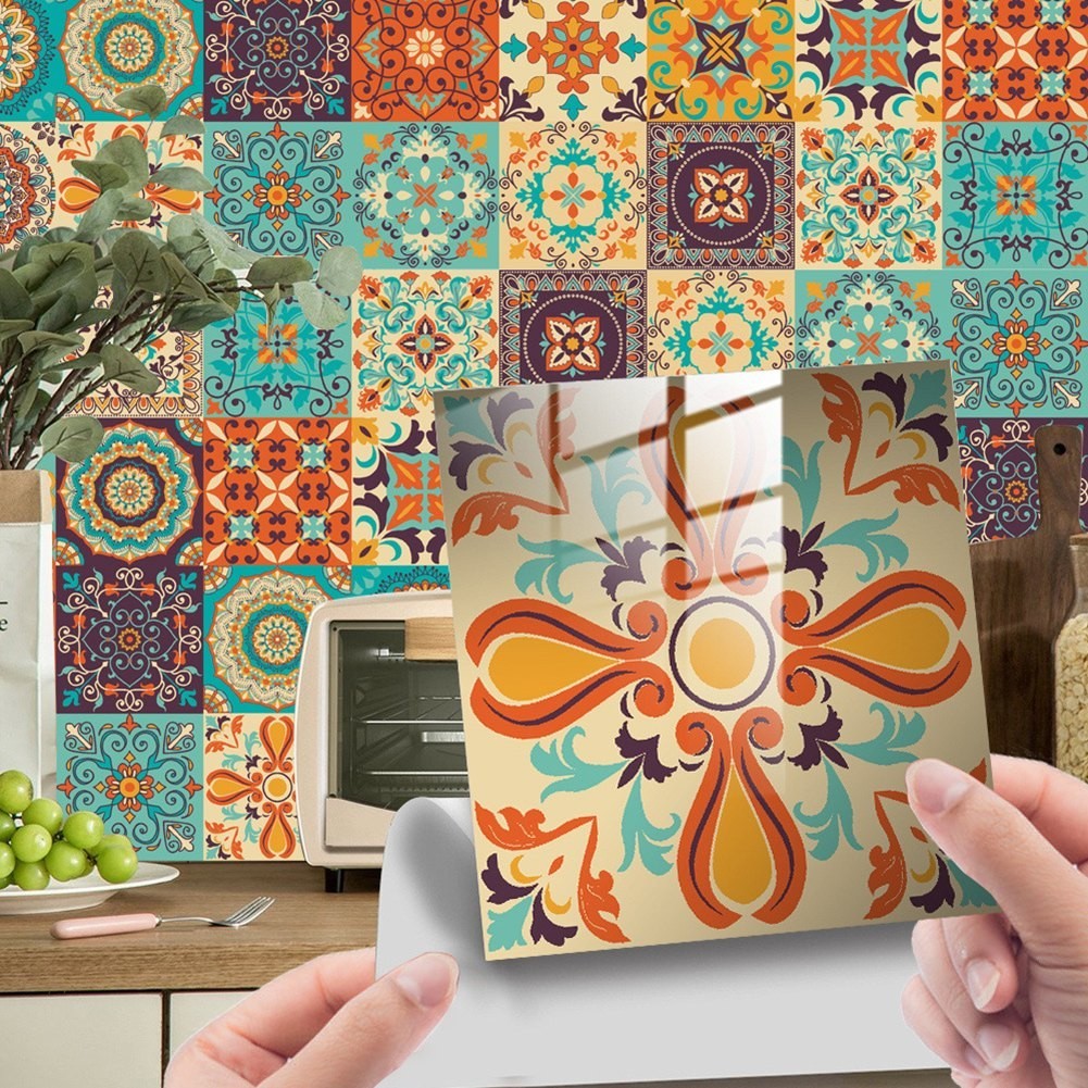 PVC Moroccan Tiles Easy to Apply in For Bathrooms and Kitchens Anywhere