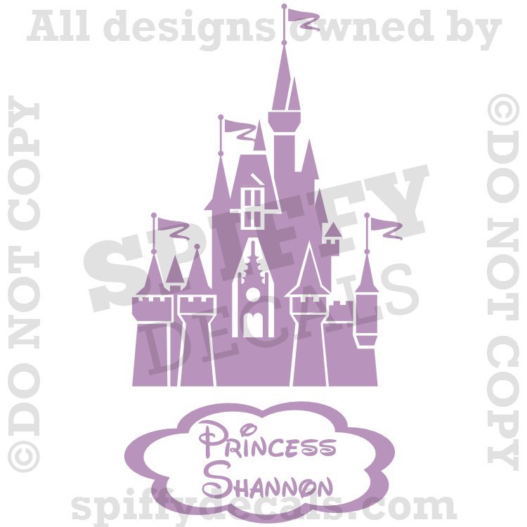 Princess Fairy Castle Disney Personalized Quote Vinyl Wall Decal Decor Sticker