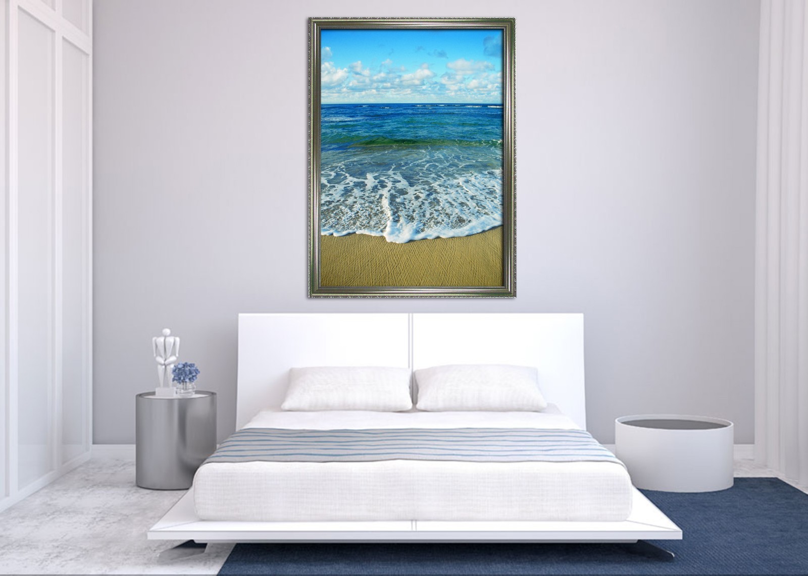 3D Blue Sky Waves 675 Fake Framed Poster Home Decor Print Painting Unique Art