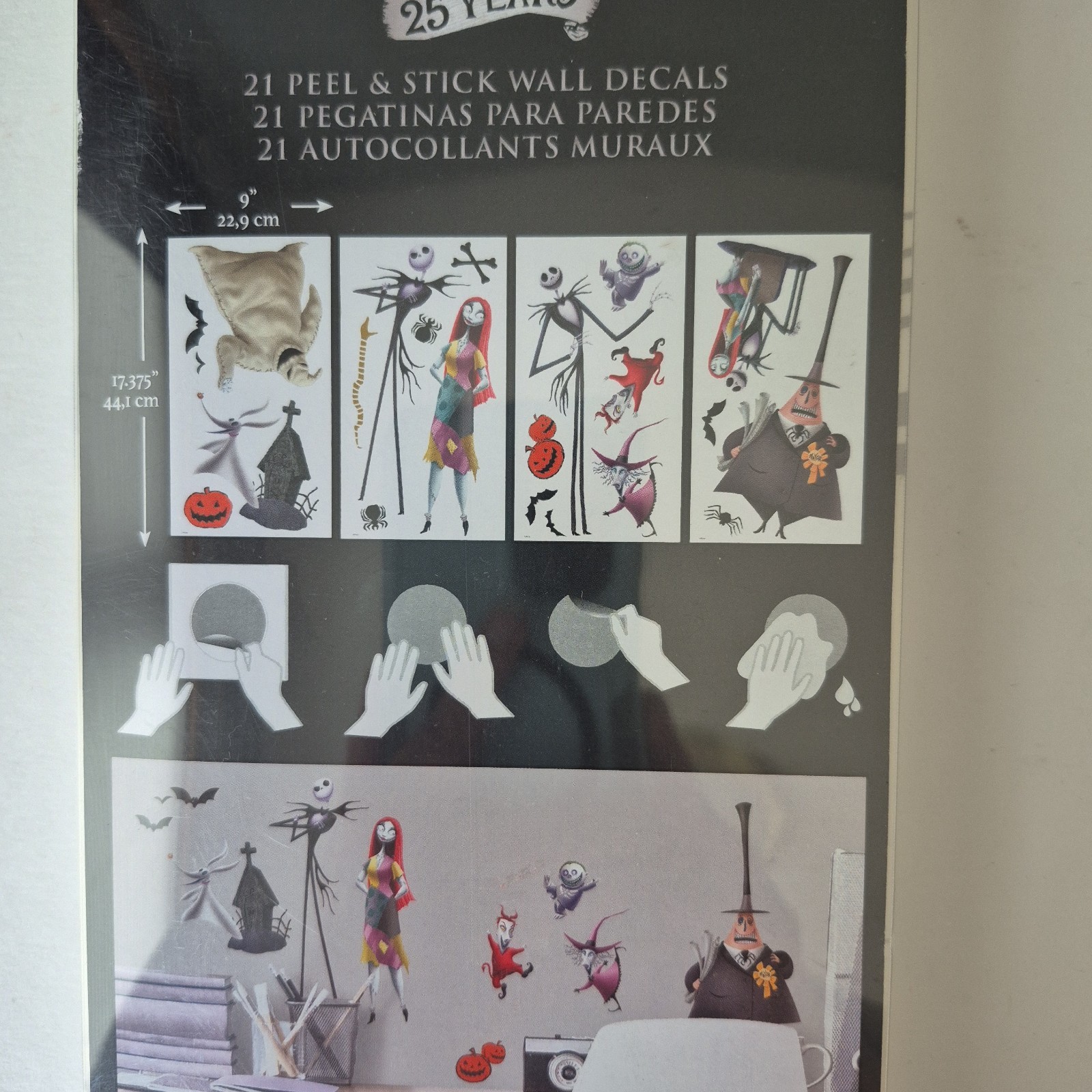 RoomMates 21 Piece Peel and Stick Nightmare Before Christmas Wall Decals NEW