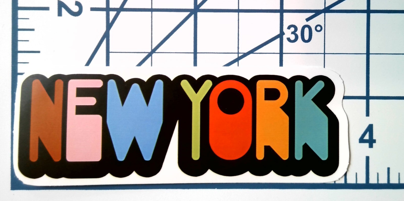 New York City Color Block Text Vinyl Sticker Die Cut Journal Scrapbooking Gift
