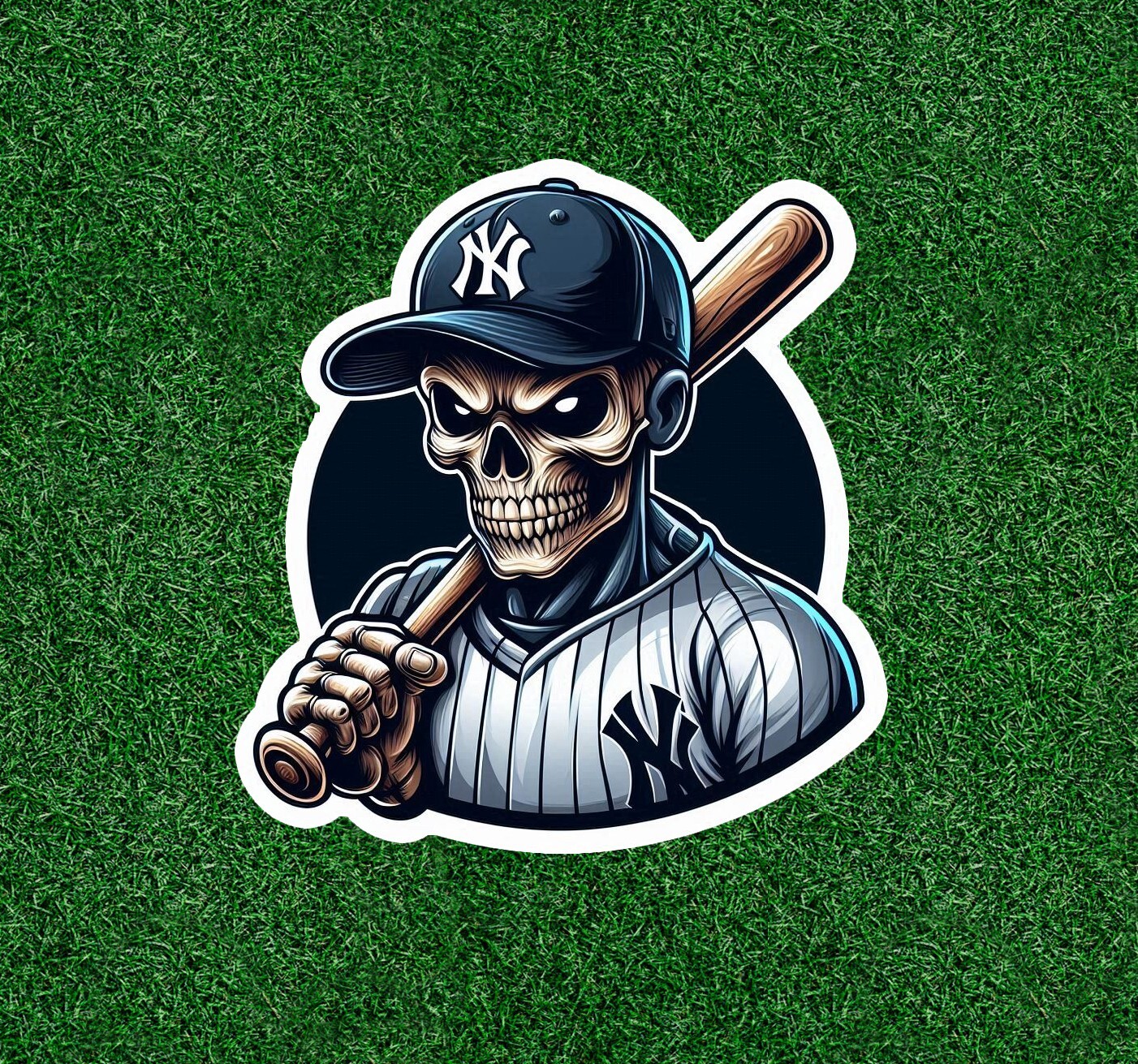 Iron Maiden's Eddie is a Yankees fan! vinyl sticker decal – several sizes