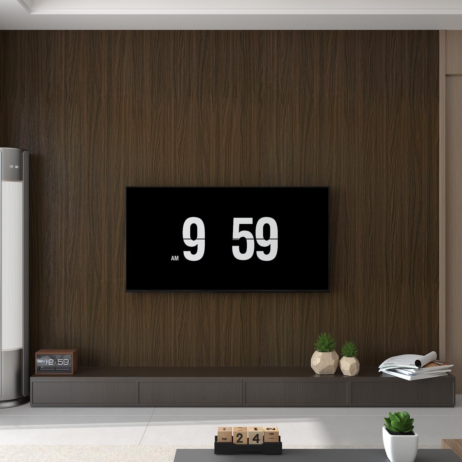 Wood Grain Peel and Stick Wallpaper Brown Thickened Wood Contact Paper Self-A…