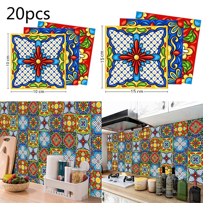 20 X Mexican Peel & for TILE er Mosaic Backsplash Decor