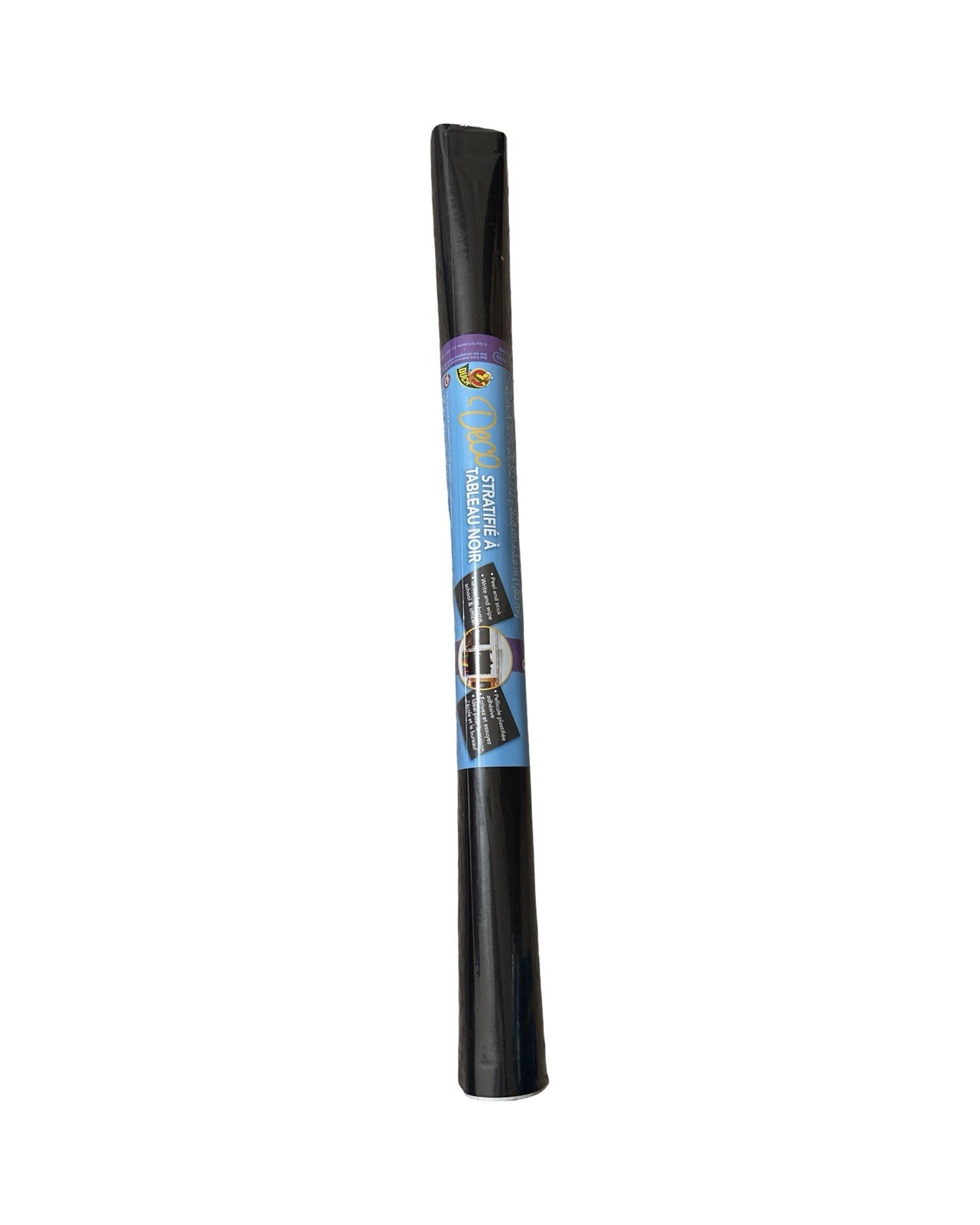 Duck Chalkboard Laminate Vinyl Black Self-Adhesive Removable 20in x 12ft Roll