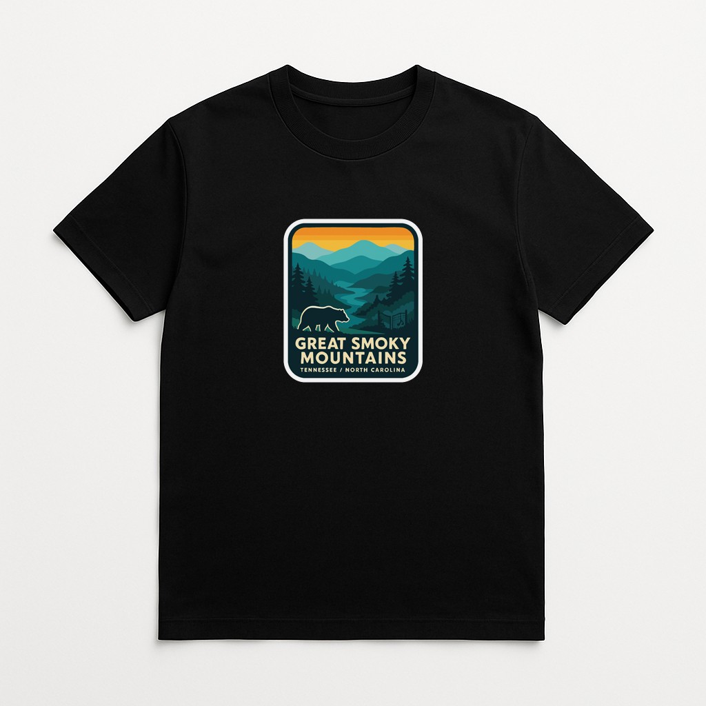 Great Smoky Mountains Iron On Heat Transfer Vinyl HTV Symbolic Landmark