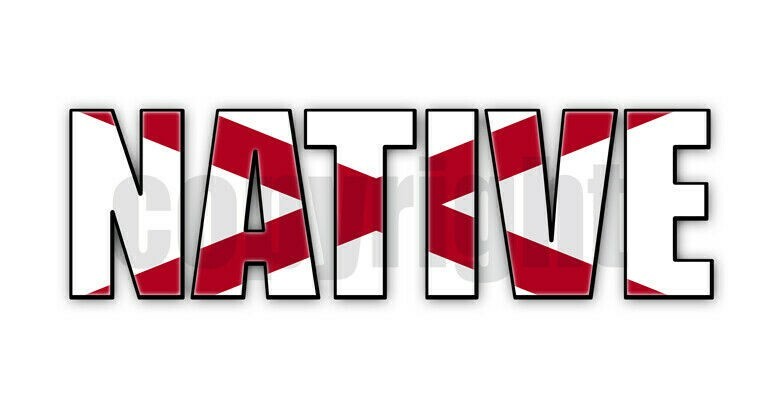 Alabama Native Flag Stickers Alabama State Flag Decals Vinyl Indoor Outdoor