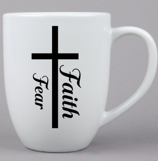 Faith Over Fear Vinyl Bumper Sticker | Cross Decal | Car Truck Window Mirror Art