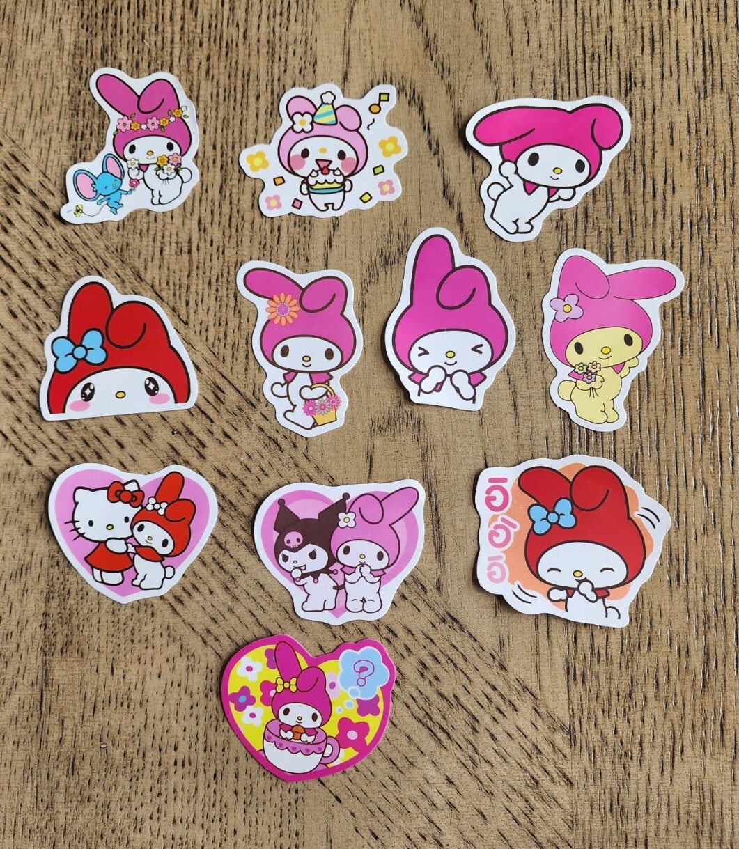 My Melody Stickers Hello Kitty Sanrio Stickers 50pcs tumbler laptop Kawaii New