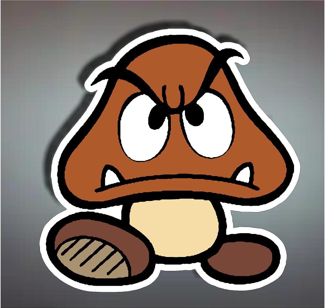 Nintendo NES Super Mario Bro's Goomba 4" Vinyl Decal Sticker Emblem