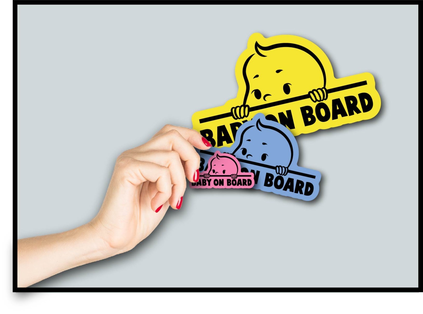 Baby On Board Decal Sticker Kids Parenting Car Warning Safety Drive Slow Down