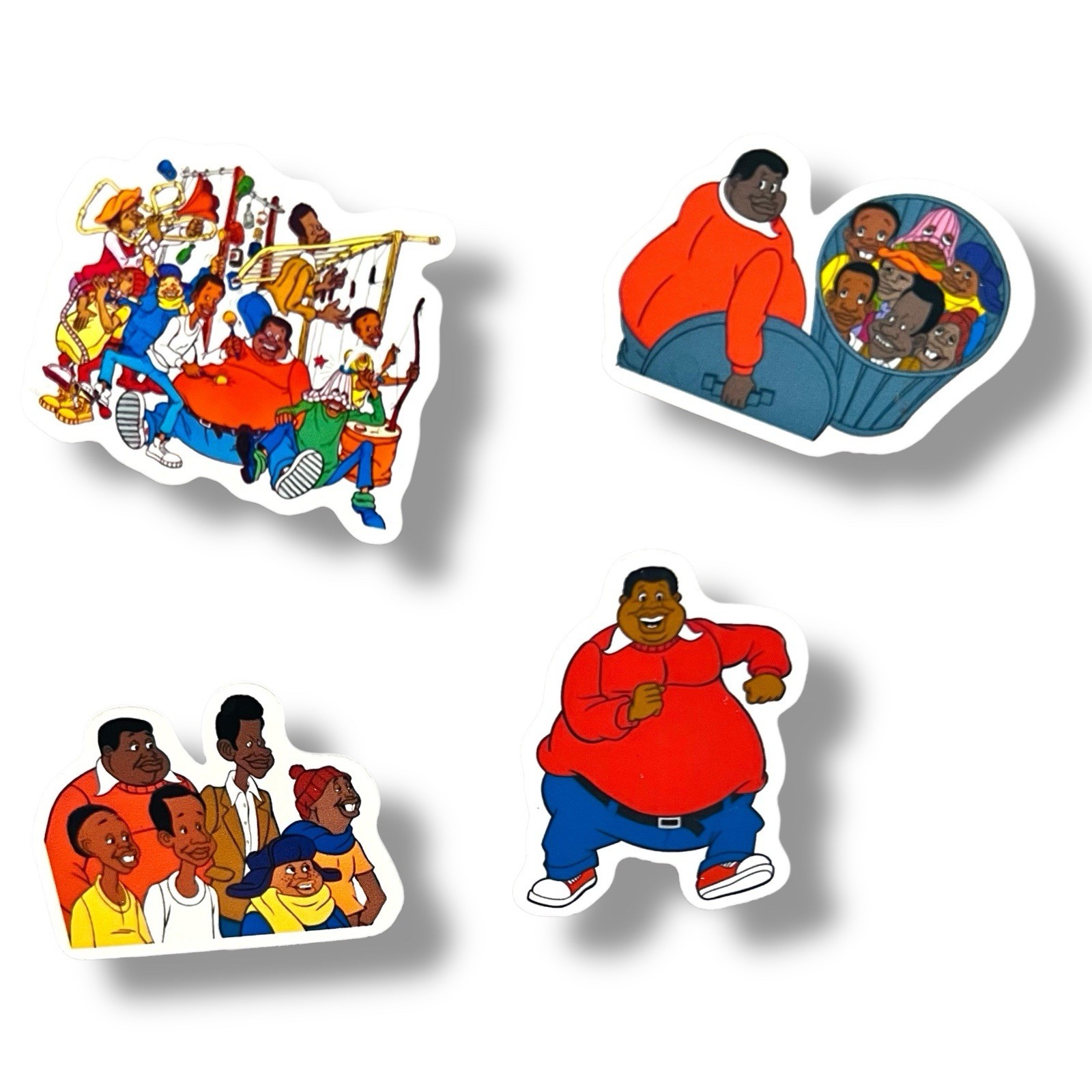 Fat Albert Retro Stickers Vinyl Matte Water Resistant Cartoon 5 Pack