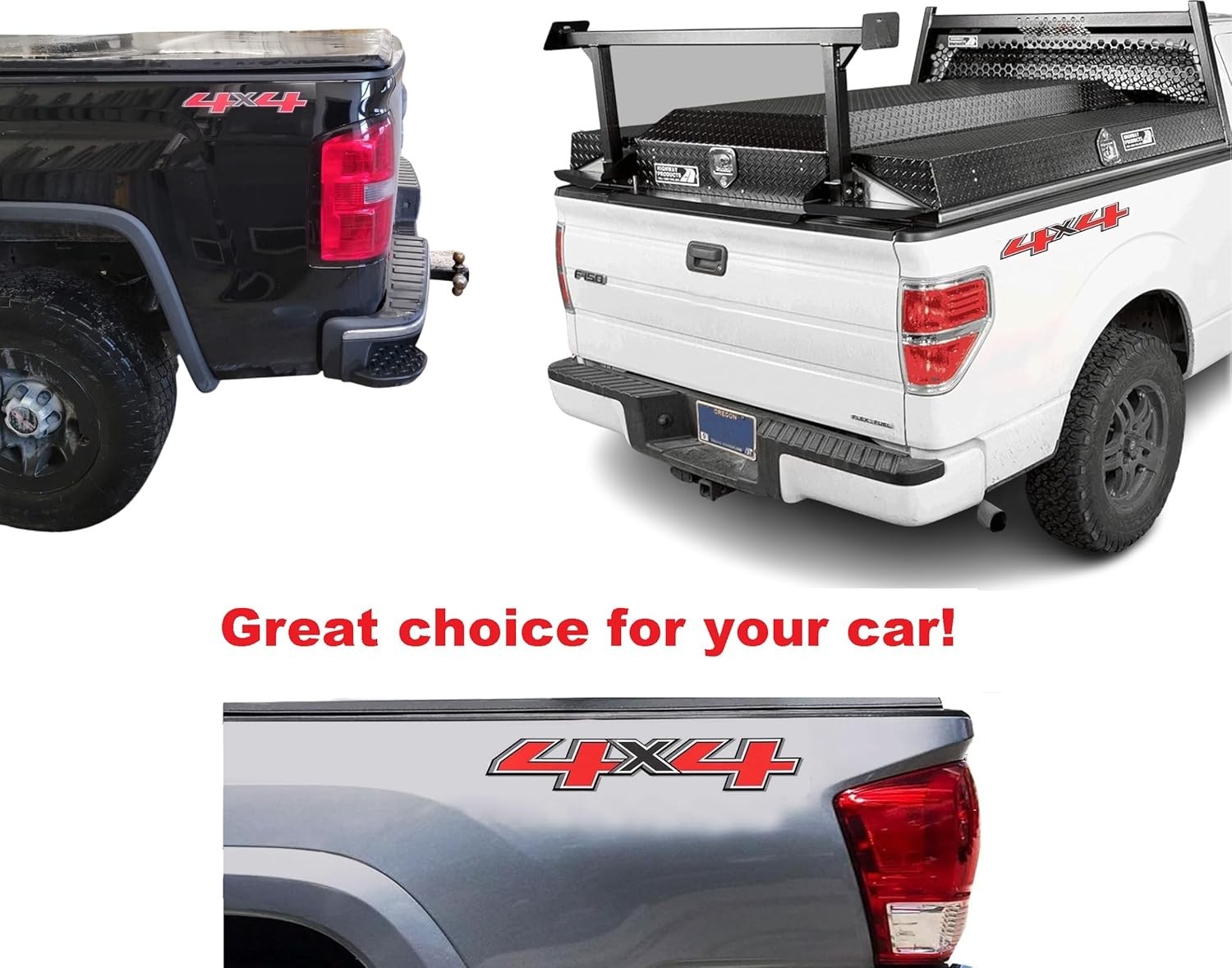 Set of 2 PCS 4X4 Decals Stickers Compatible with 2014-2018 Chevy Silverado Sierr