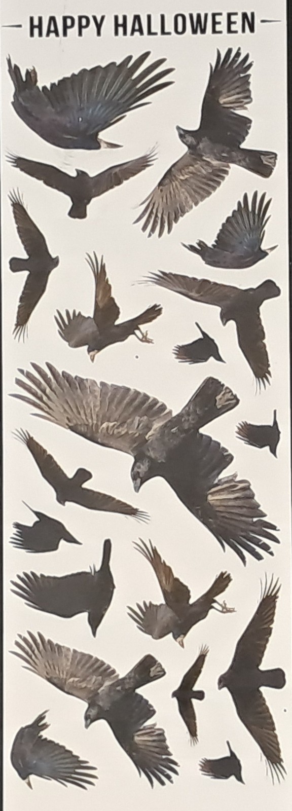 Happy Halloween Blackbirds Crows Wall Art Self-Adhesive Removable
