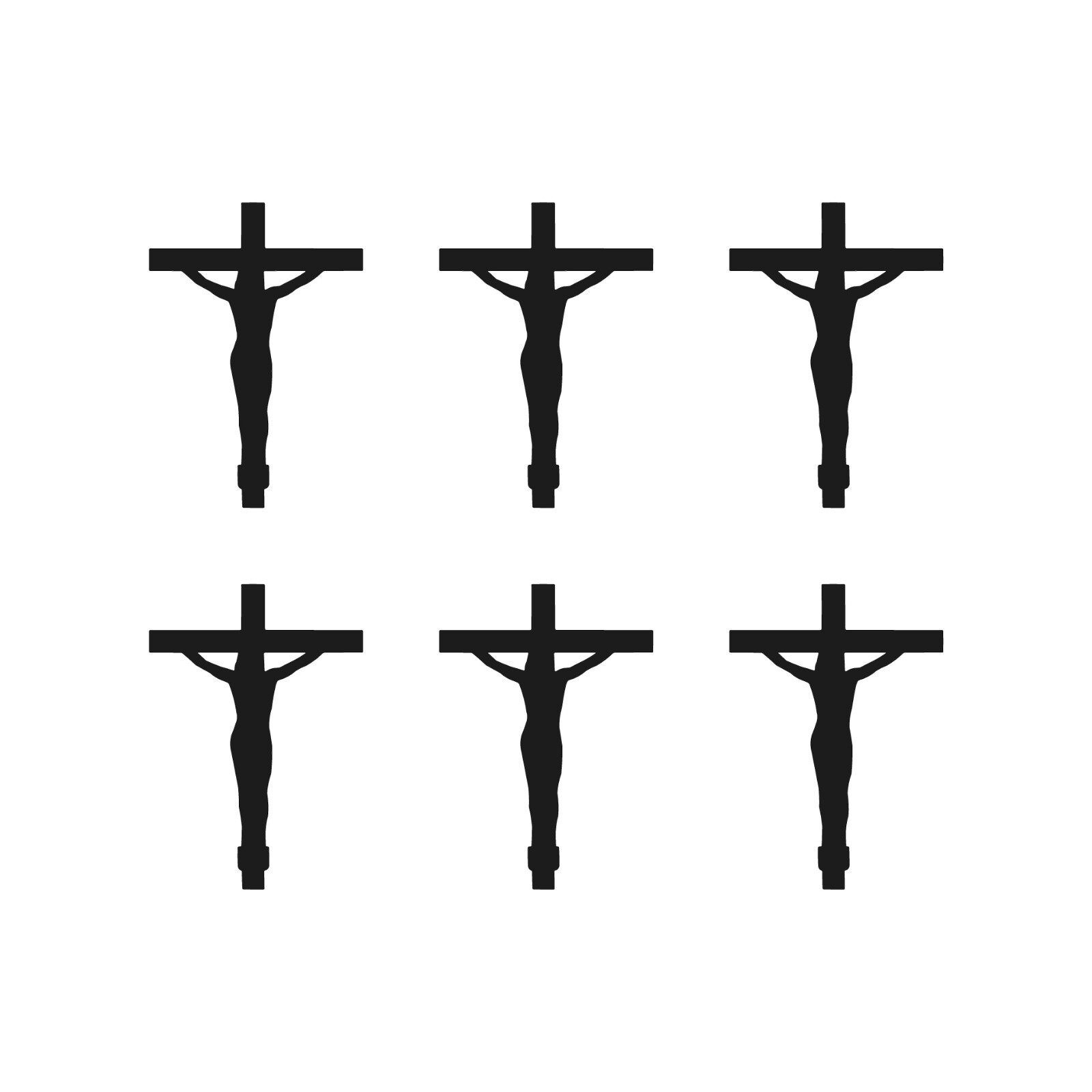 Christ on cross Jesus on cross Cross Vinyl Decals Stickers Set of 6