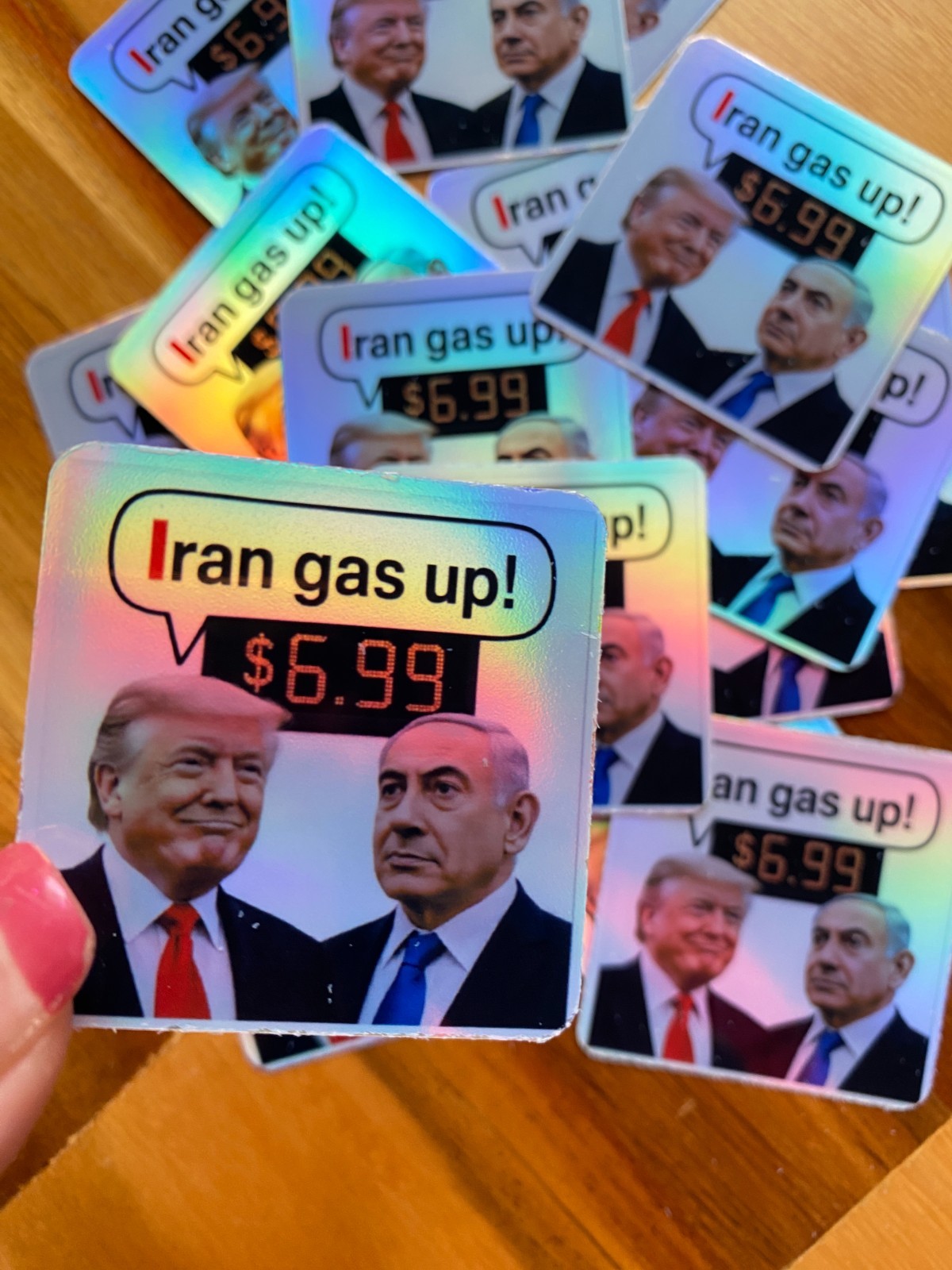 Gas Stickers Trump I Did That Gas Pump Iran Gas Prices Up! 10 pk Bibi Holo