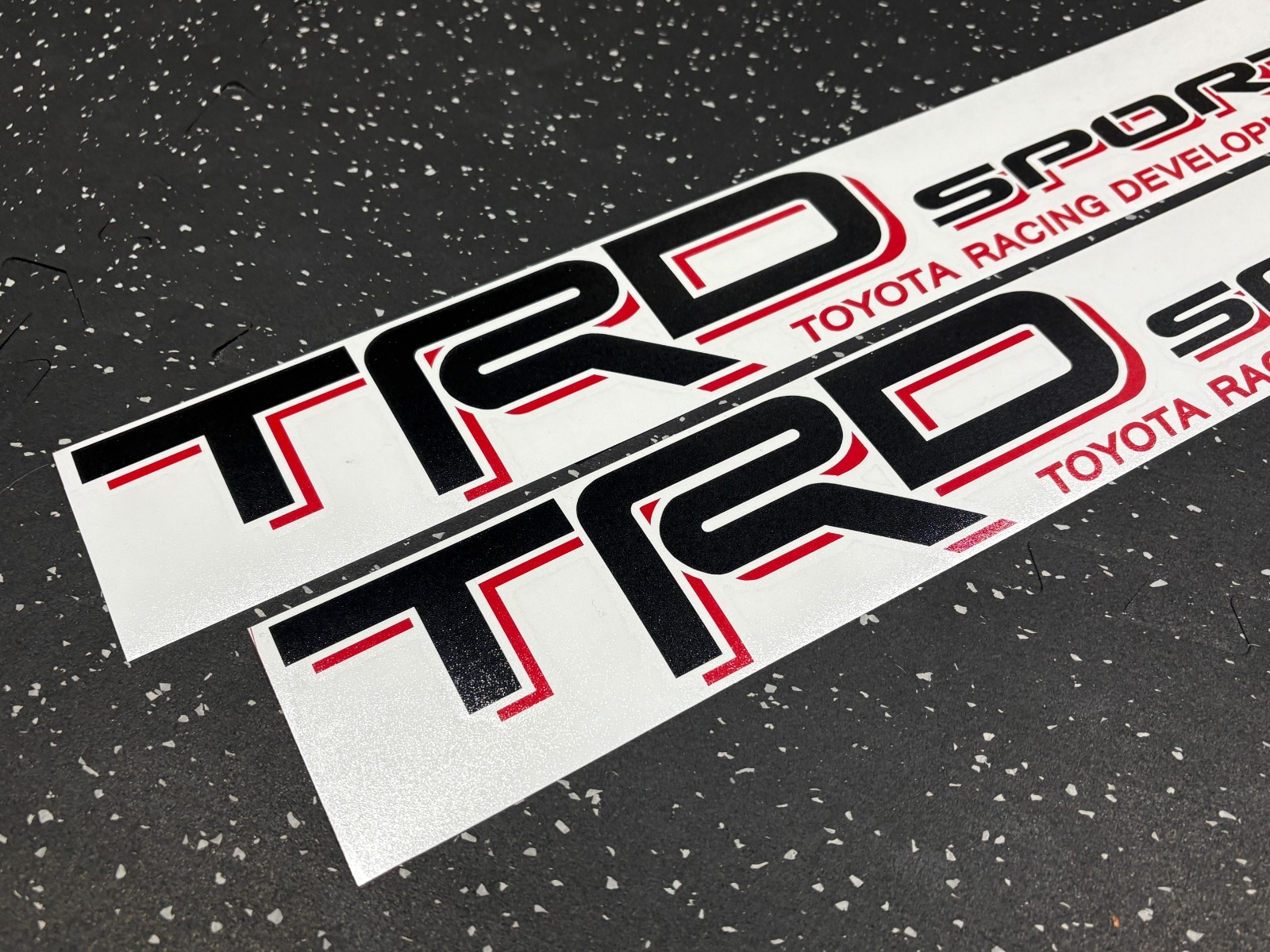 2x TRD Sport – Black/Red – Vinyl Decal fits Tacoma 4Runner Tundra Truck [Outdoor