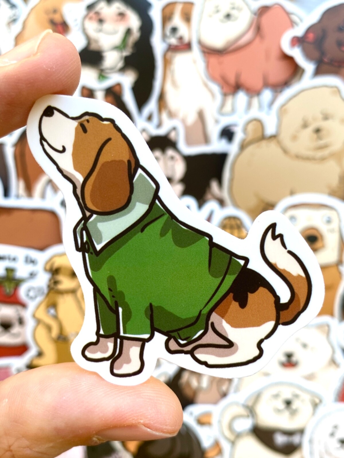 5-50 pcs Dog Stickers, Cute Animal Stickers, Dog Paw Vinyl Laptop Phone Decals
