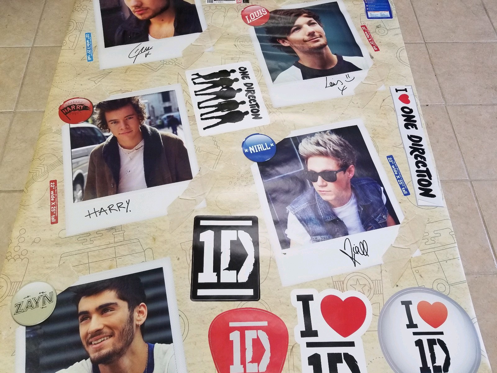 Fathead Wall Decal One Direction Collection PEEL & STICK Liam Payne Harry Styles