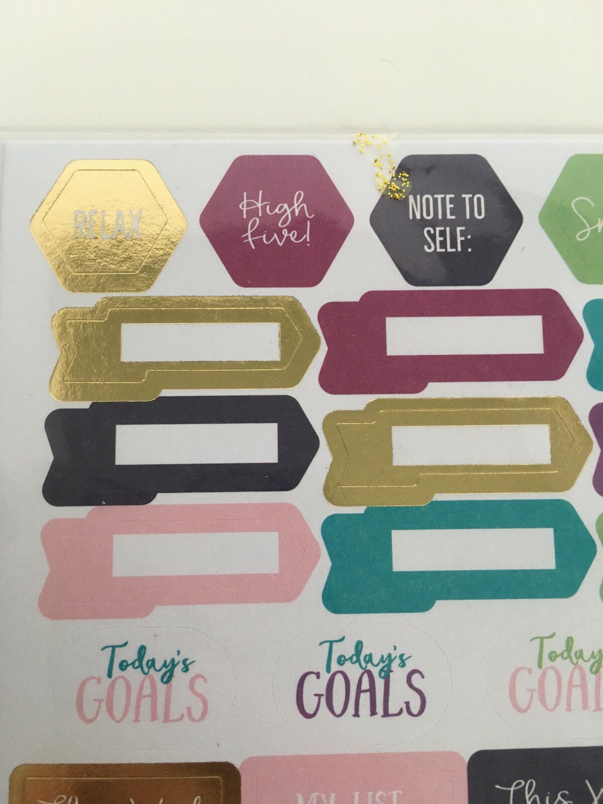 Pen and Gear Stickers 4 Sheets Todays Goals Weekly Planner Shopping To Do Lists