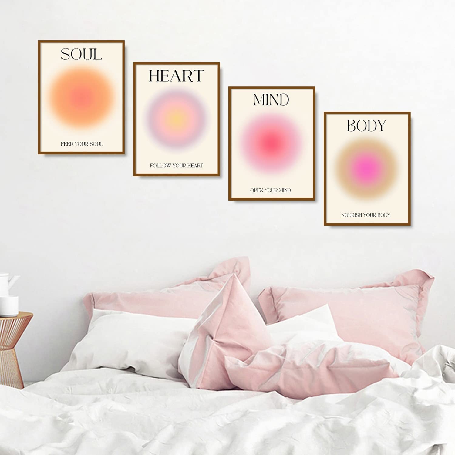 NCYEL 4 colorful abstract halo posters angel number positive energy inspirati…