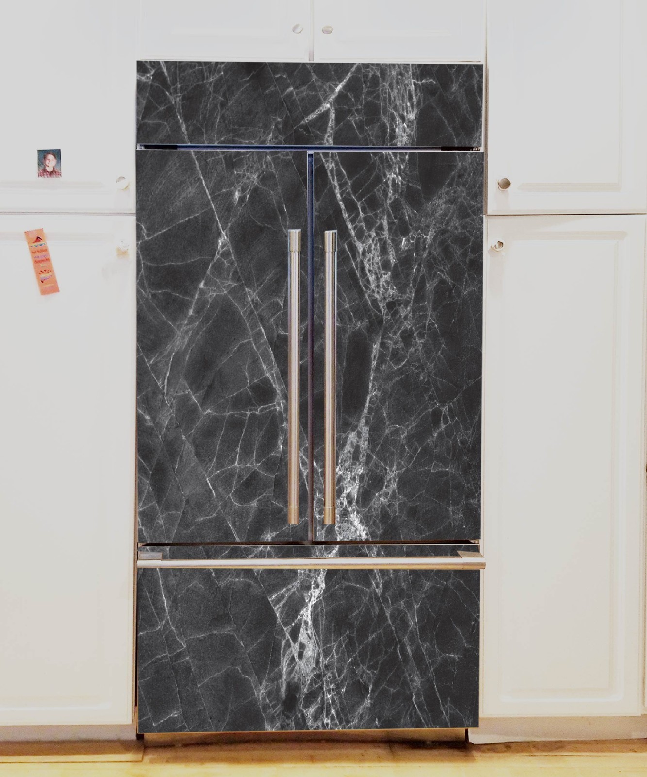 Peel and Stick Fridge Wrap Vinyl Refrigerator Cover 32" x 78.7" (81x200cm)