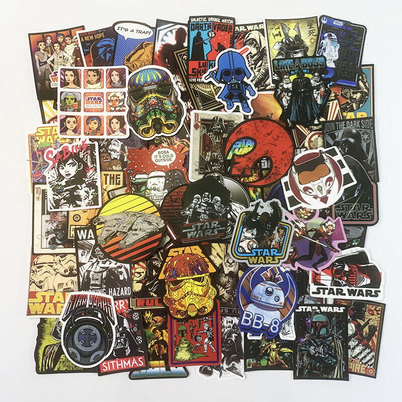 200Pcs Star Wars Vinyl Stickers Pack Bomb Laptop Skateboard Luggage Decals Lot