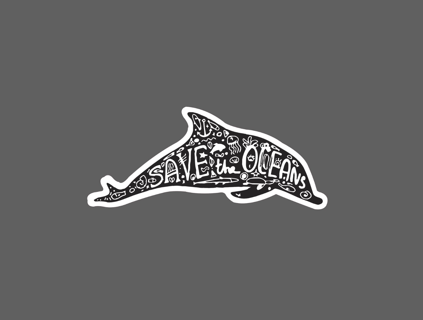 Save The Oceans Sticker Dolphin Waterproof – Buy Any 4 For $1.75 EACH Storewide!