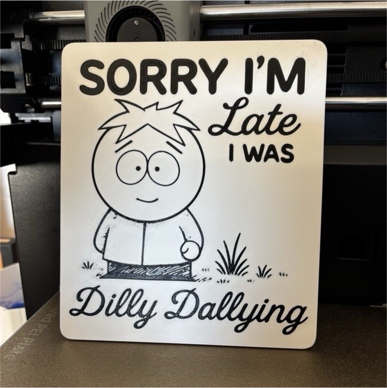 3D Printed South Park Sign