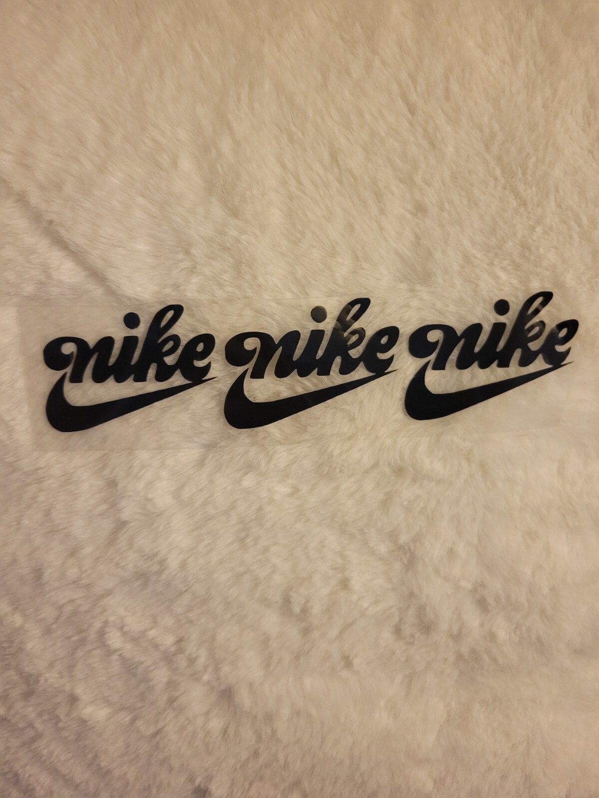 Sheet of 3 2" Nike Cursive Logo Iron-On Decal / FREE SHIPPING with in the US