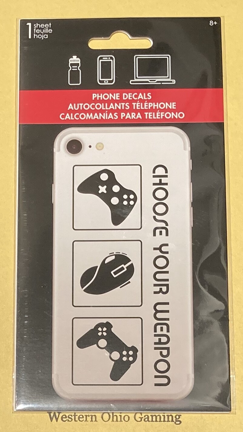 Choose Your Weapon Phone Decal NEW Video Game Controller