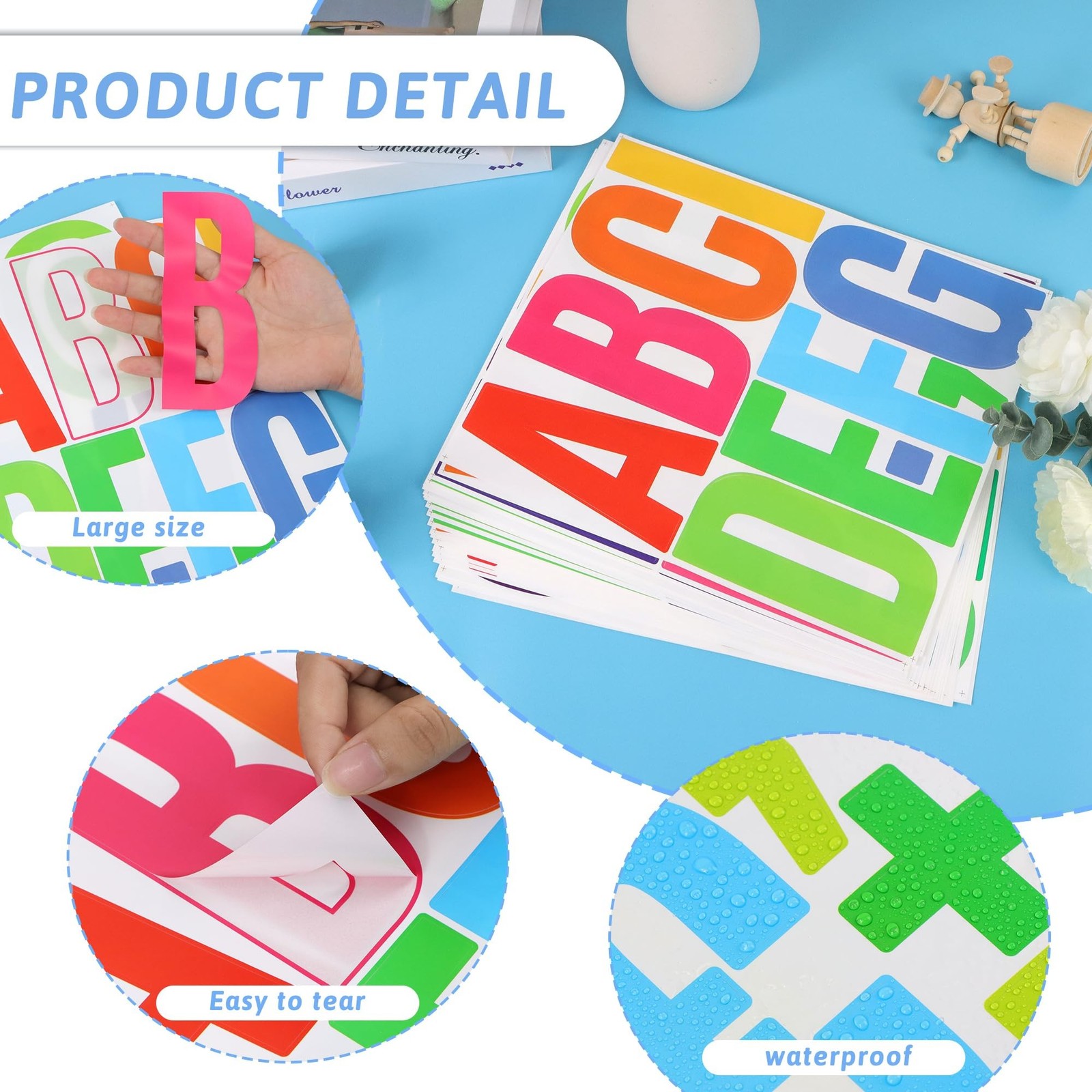 420 Pcs 5 Inch Large Bulletin Board Letters for Classroom,42 Sheets Letter St…
