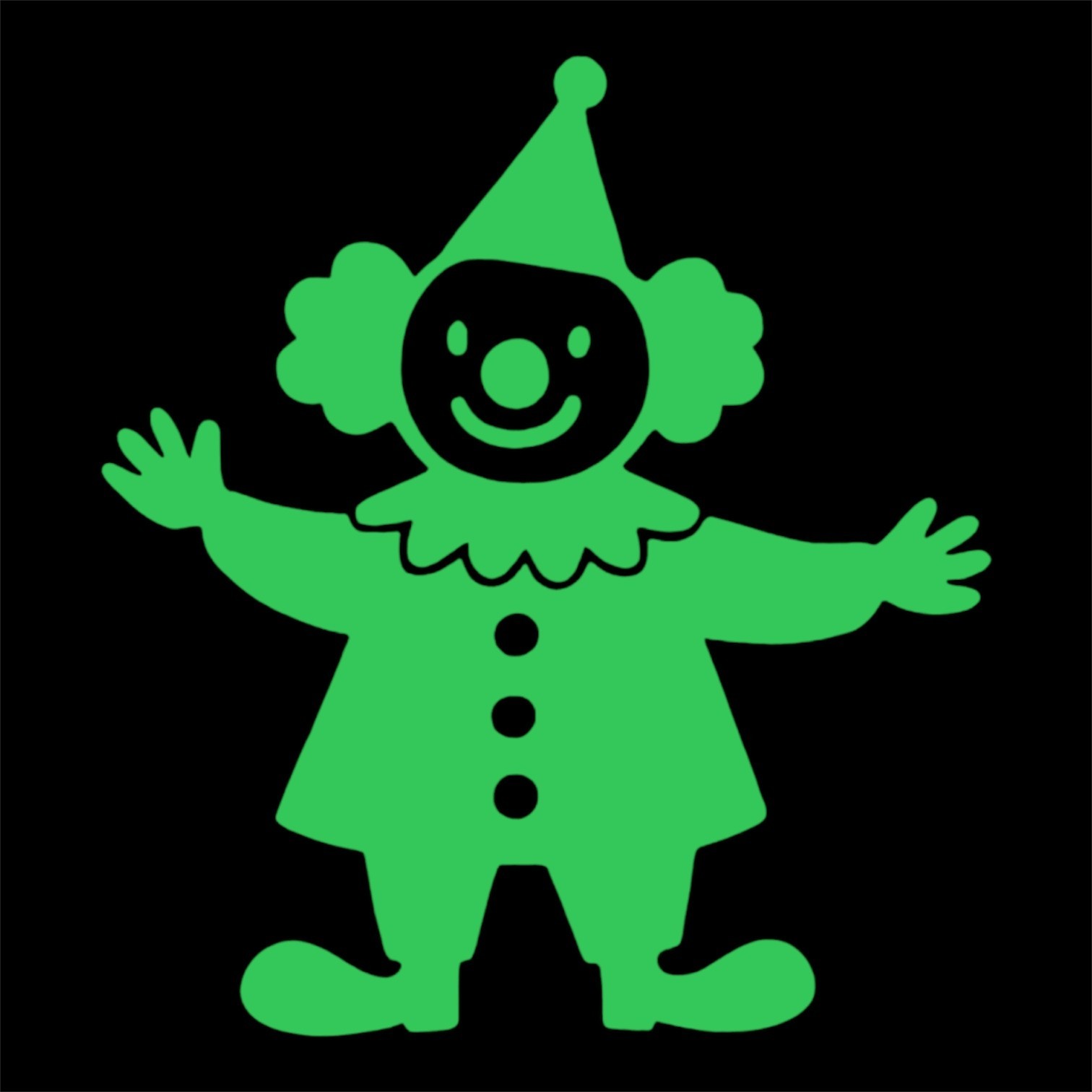 Happy clown Decal for car Windows Laptops most Smooth Surfaces