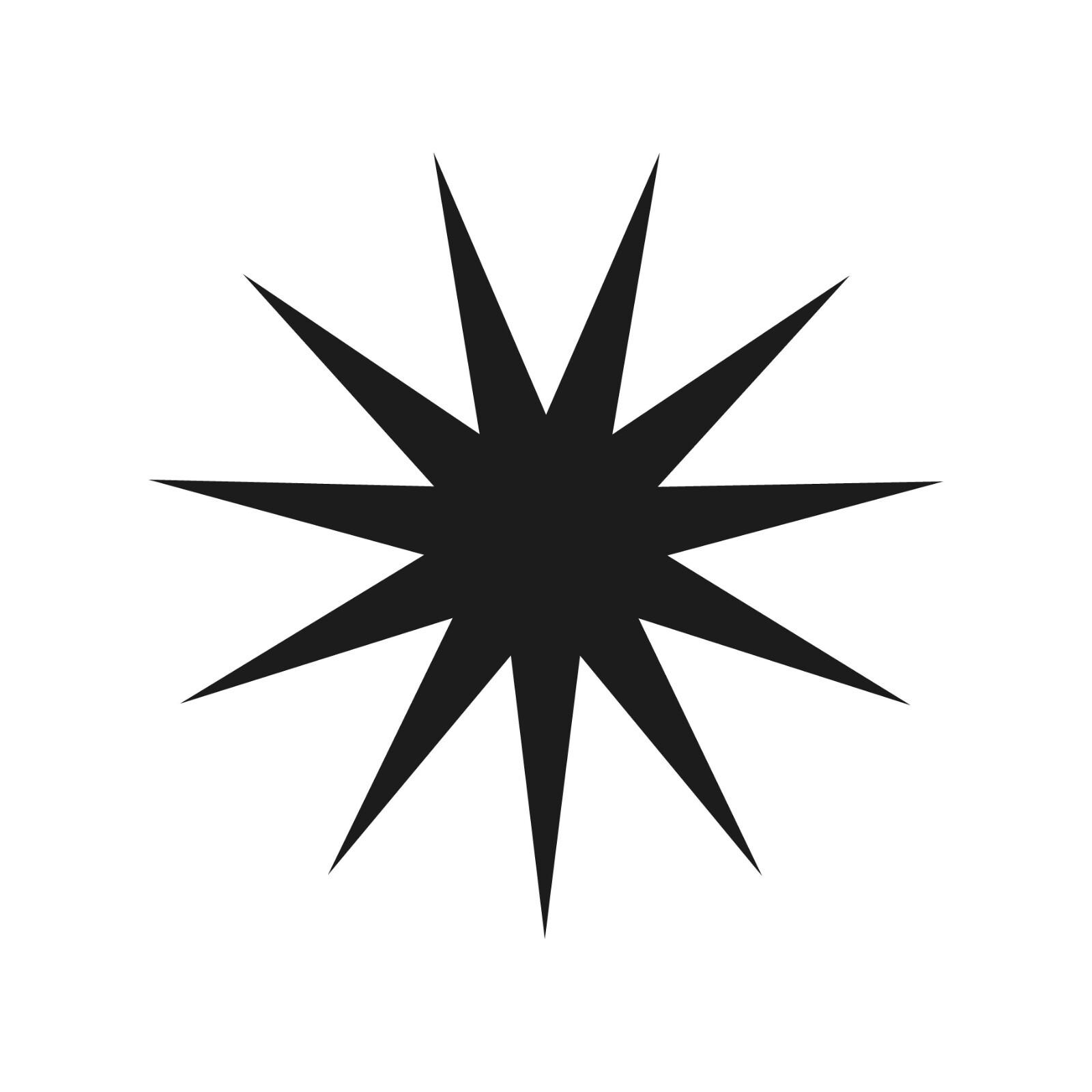 11 Point star Vinyl Decal Pointy star shape symbol Sticker