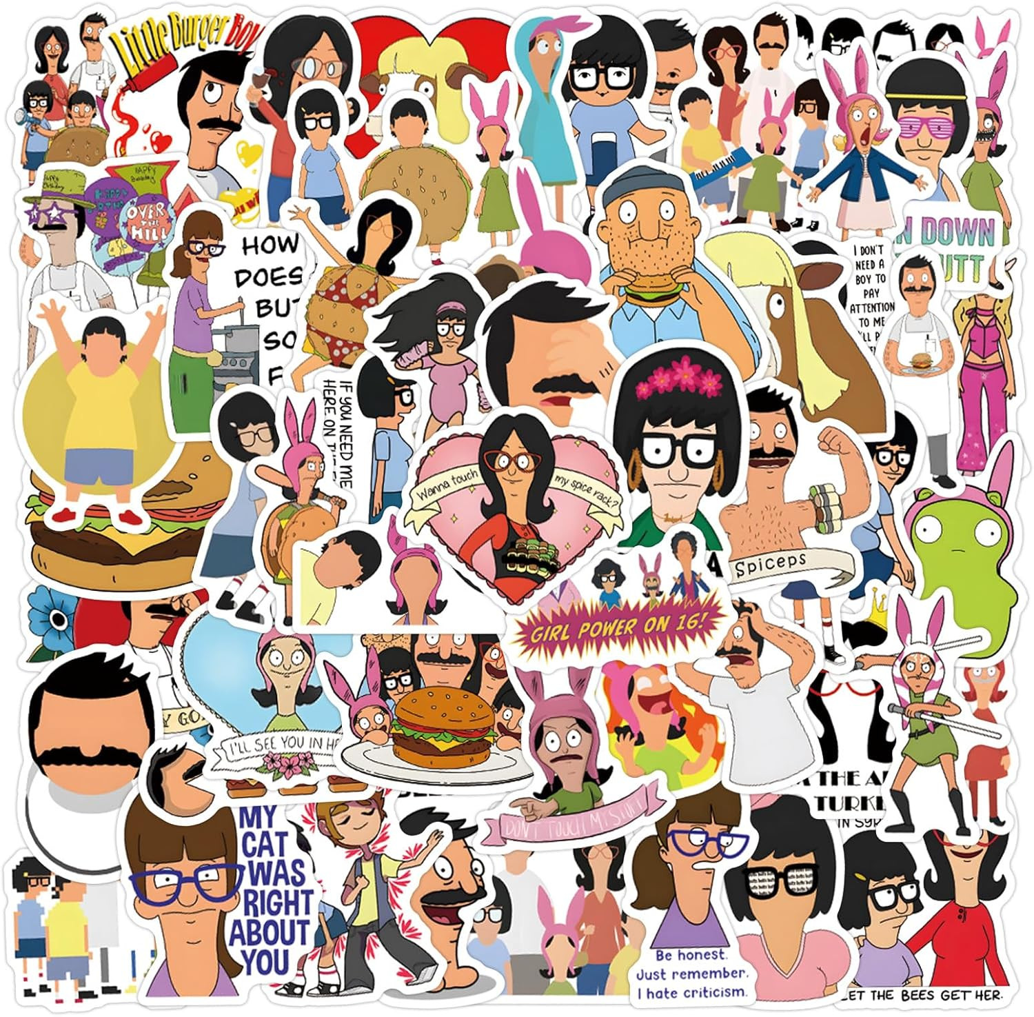 55PCS Waterproof Vinyl Stickers for Kids Teens Adults, Decals for Various Uses