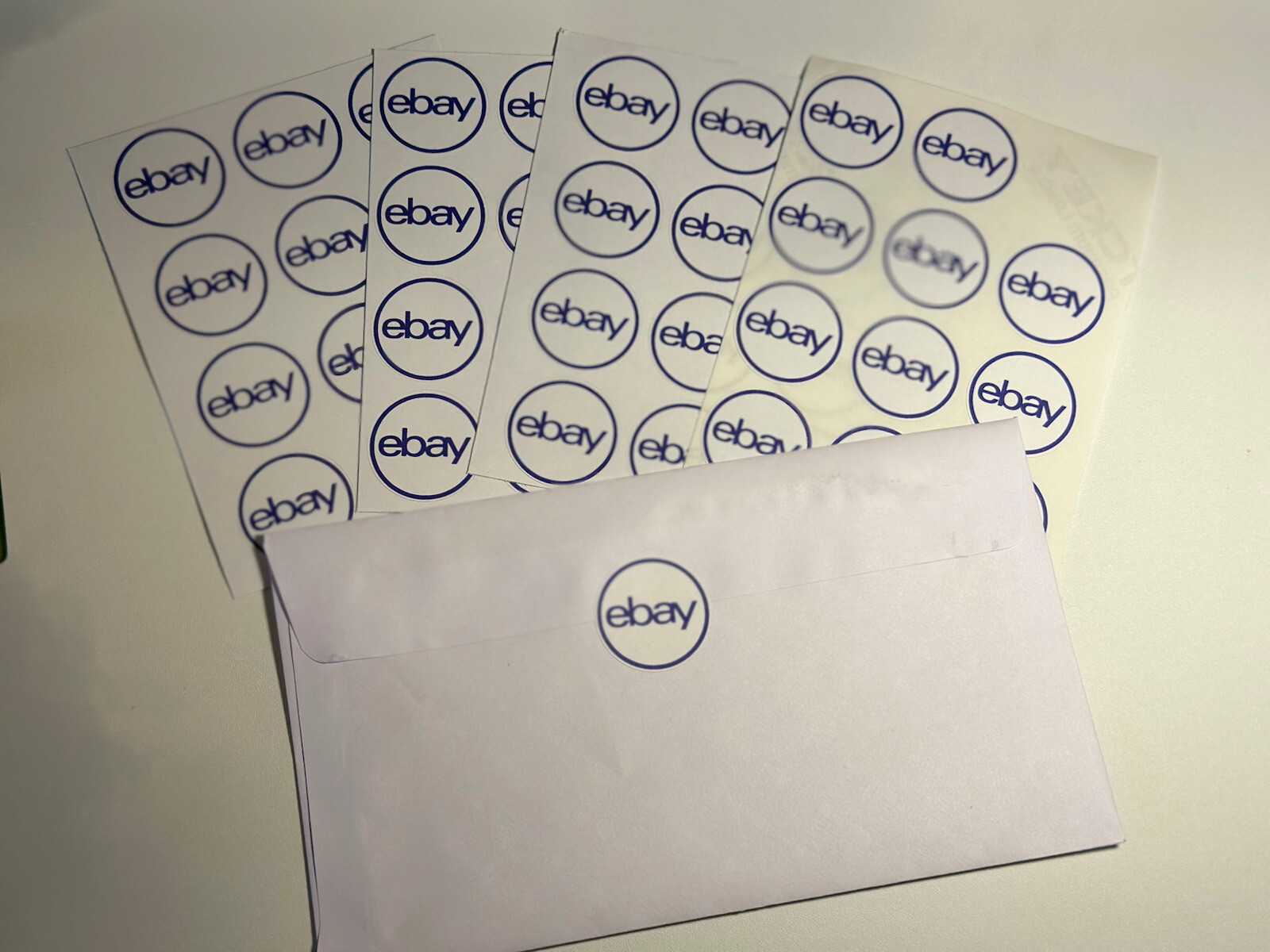 48 – 1” Round eBay Stickers For Shipping Letters Packaging Mail Purple Fast Ship