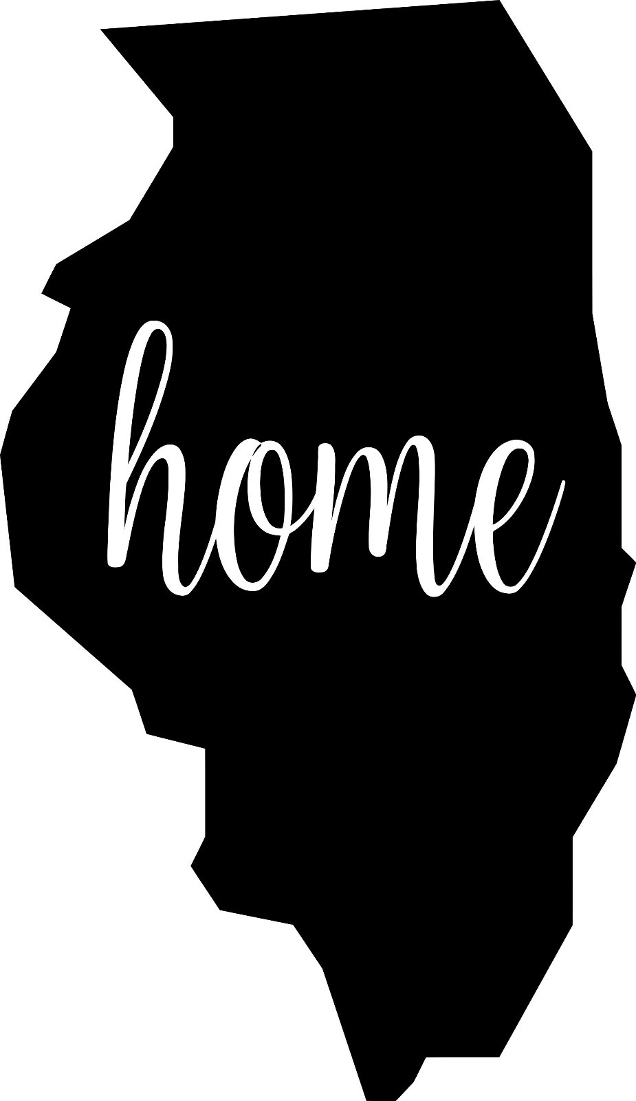 Illinois State Vinyl Decal Sticker 6" x 3.5" Home IL Chicago FREE SHIPPING