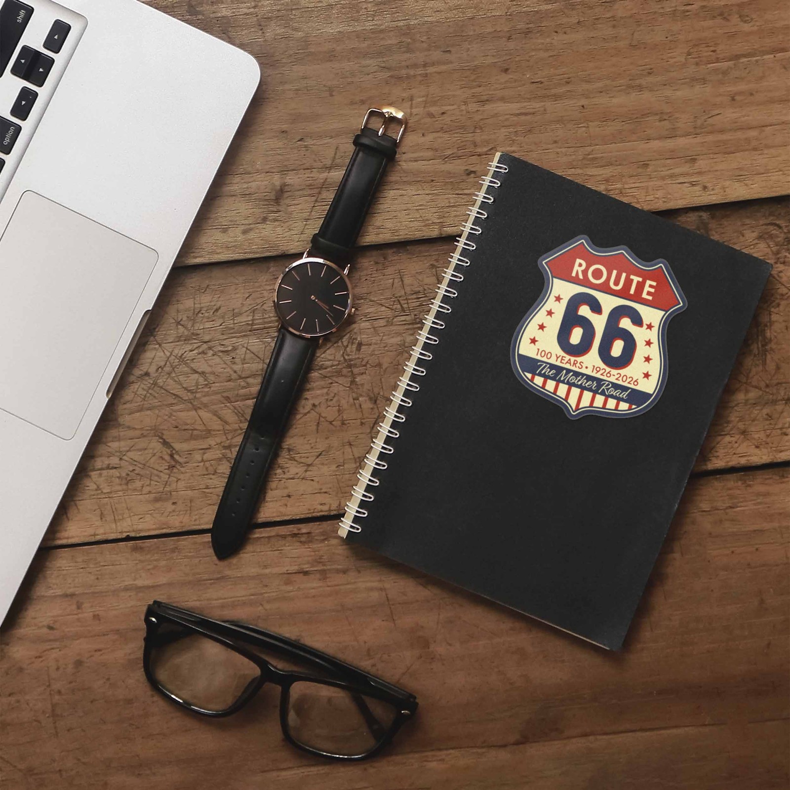 100th Anniversary Route 66 Sticker – The Mother Road Highway Sign