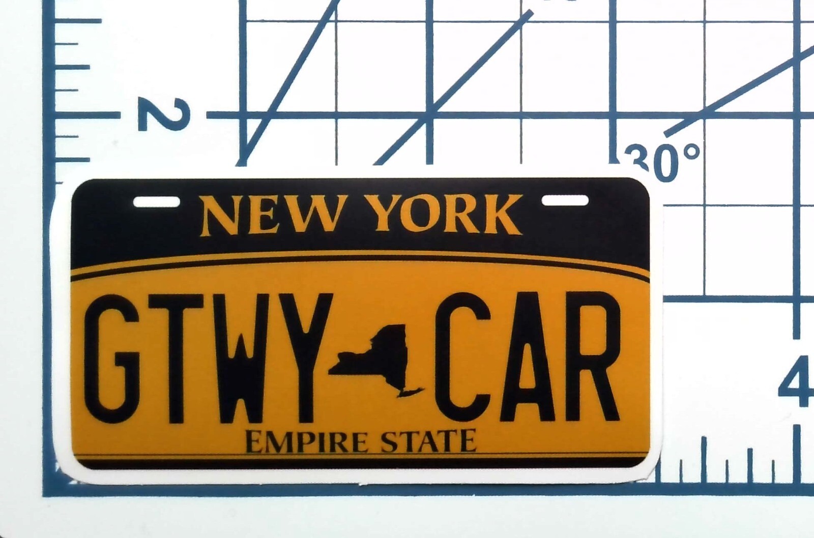 New York License Plate Sticker Die Cut Vinyl Decal Empire State Travel Tag