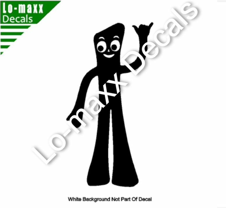 Gumby Hang Loose Shaka Cool Graphic Design Superior Quality Die Cut Vinyl Decal