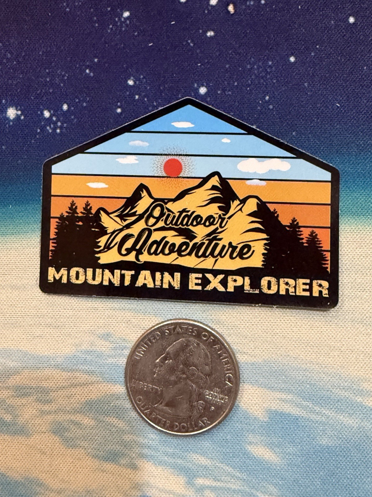 Outdoors Hiking Camping Adventure Nature Mountain Forest Trail Sticker Decal