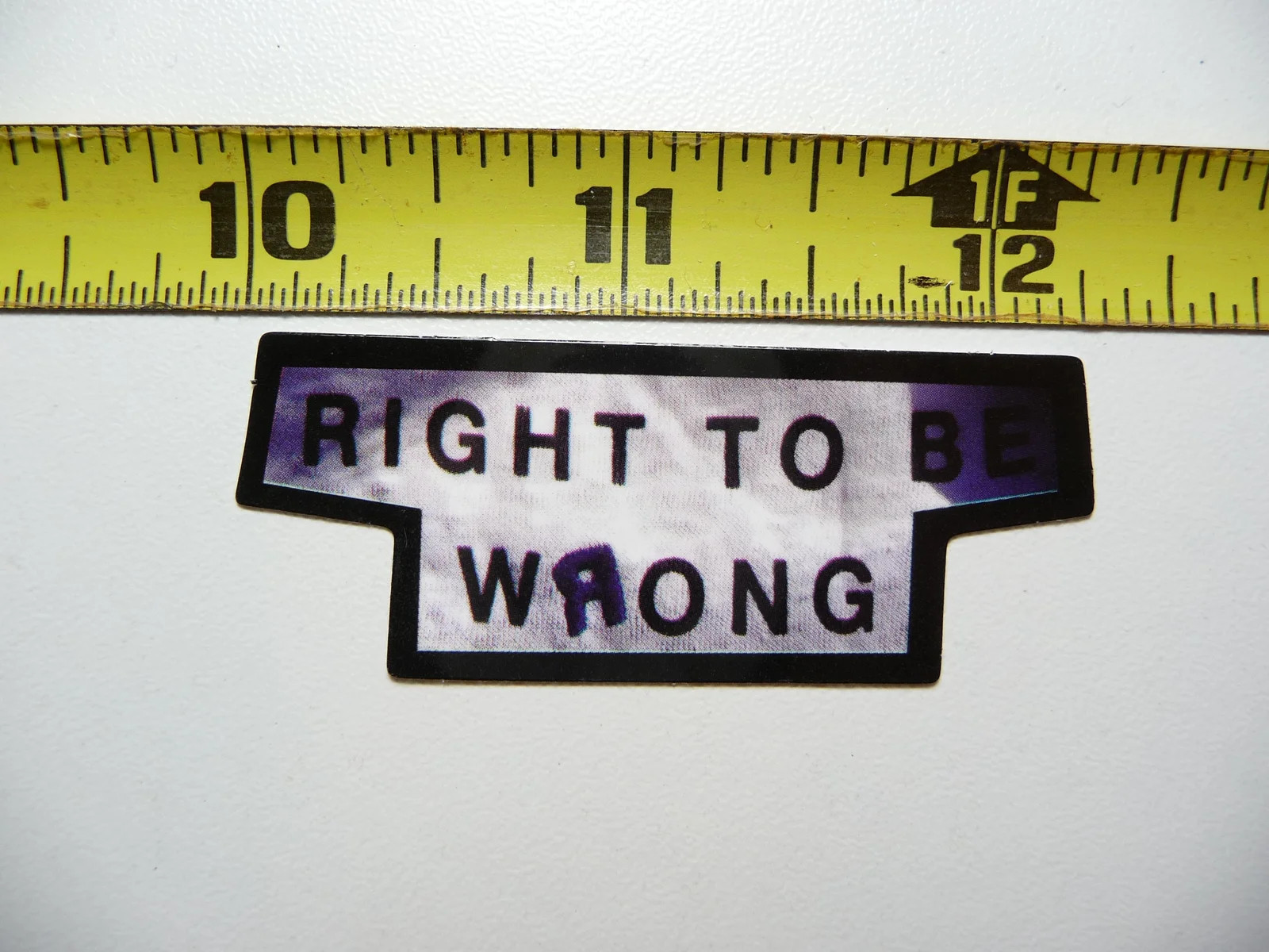 RIGHT TO WRONG SMALL STICKER DECAL POSITIVE MOTIVATE WORDS MOTIVATIONAL