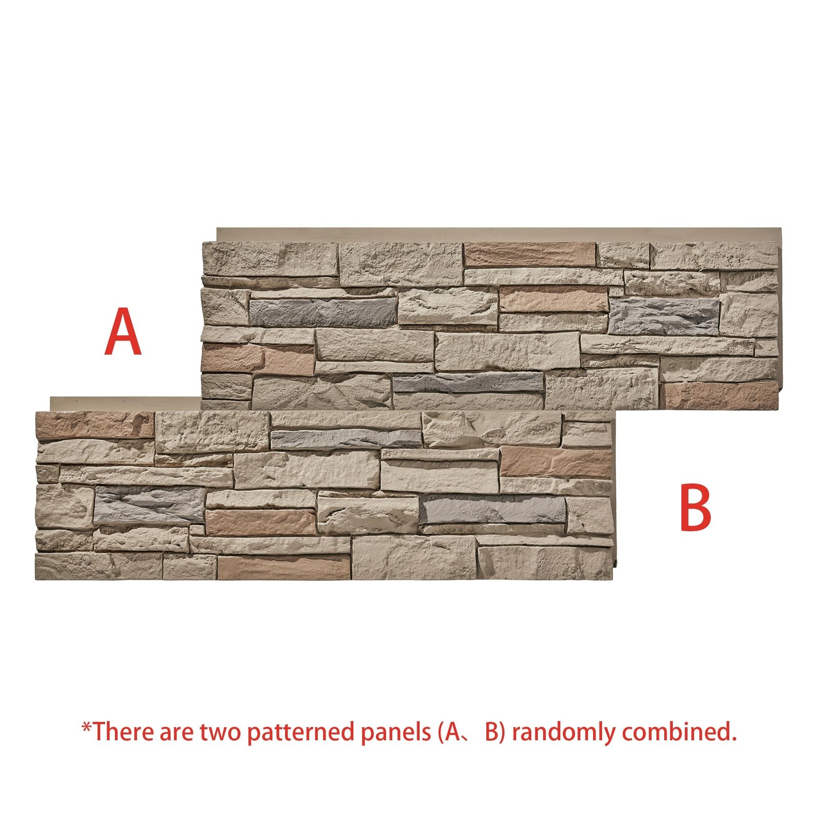 Faux Stone Wall Panels 1-Pack (3.75 Sq Ft) PU Stone Veneer Siding, Mortarless…