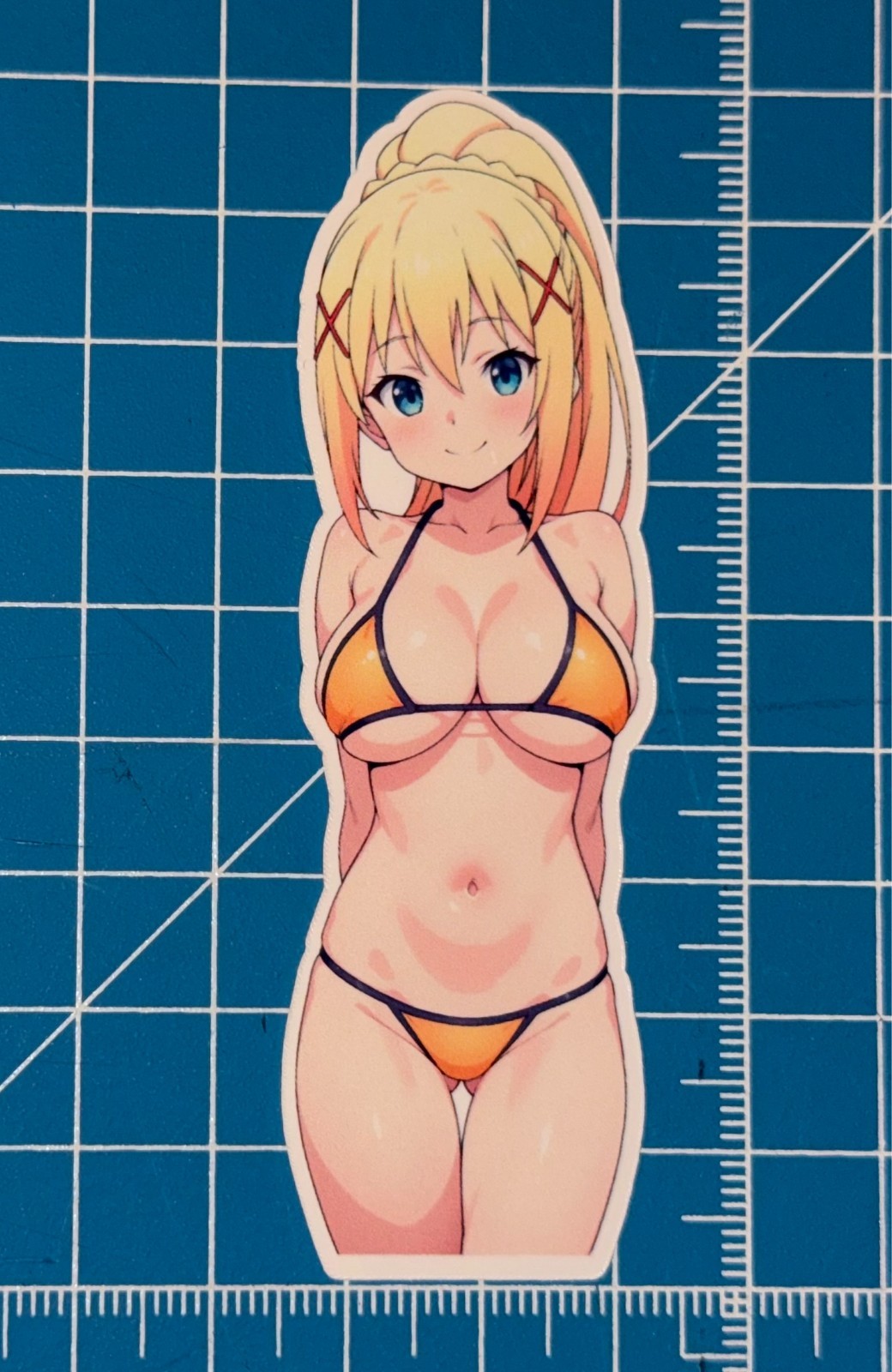 Darkness Konosuba Bikini Vinyl Sticker – Water-Resistant & Tear-Resistant Anime