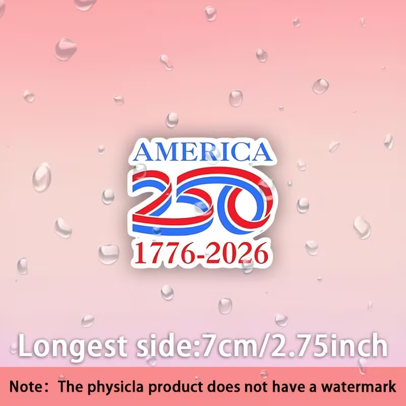 Americas 250th Birthday Vinyl Decal Durable Sticker Celebrating America 2 pack