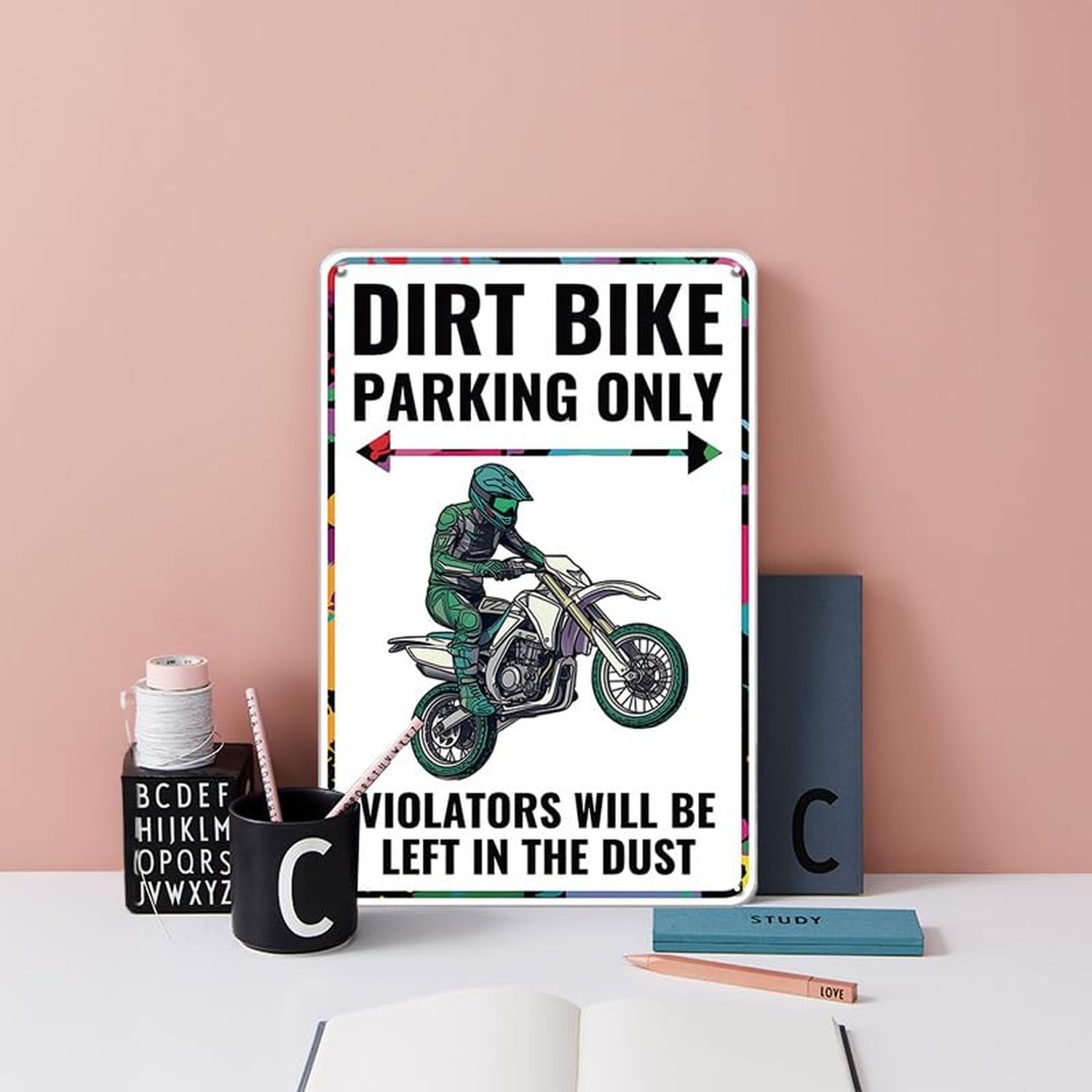 Dirt Bike Accessories Dirt Bike Sign Decor for Boy's Room Mancave Decor Dirtb…