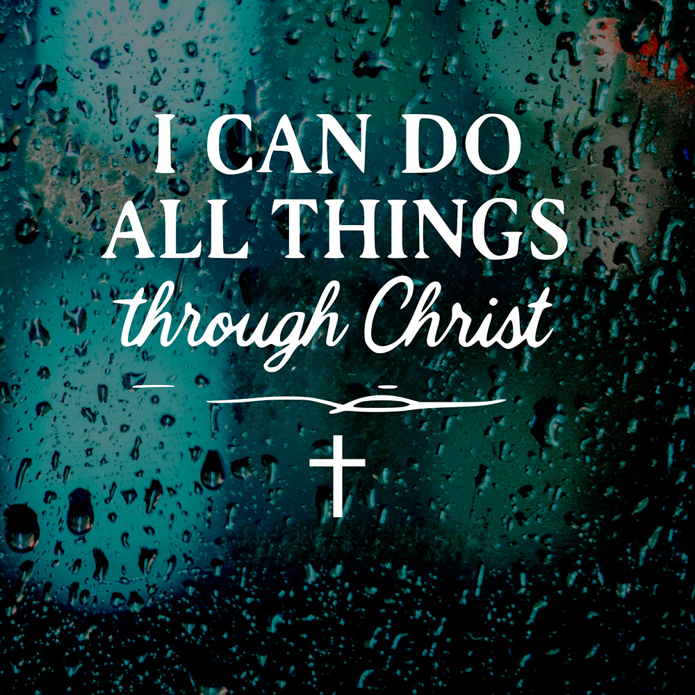 Philippians 4:13 Sticker I Can Do All Things Through Christ Faith Vinyl Decal