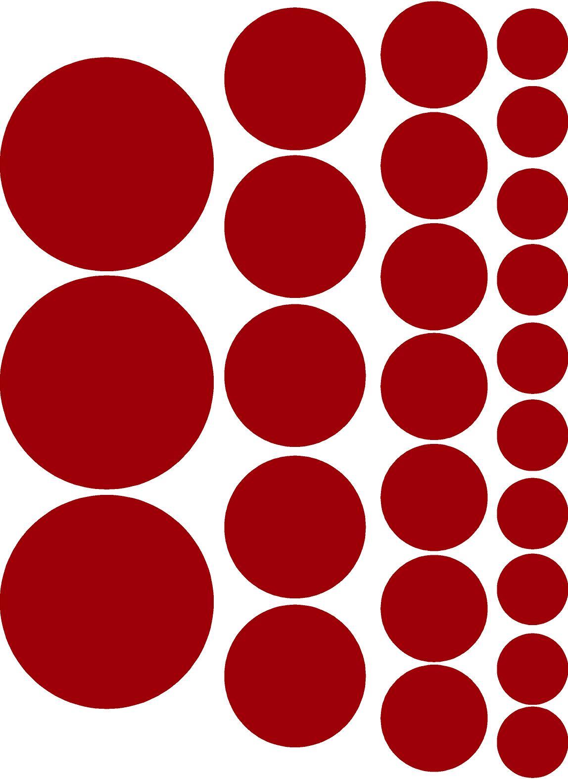 POLKA DOTS circles choose your color 44 multiple sizes girls room wall decals