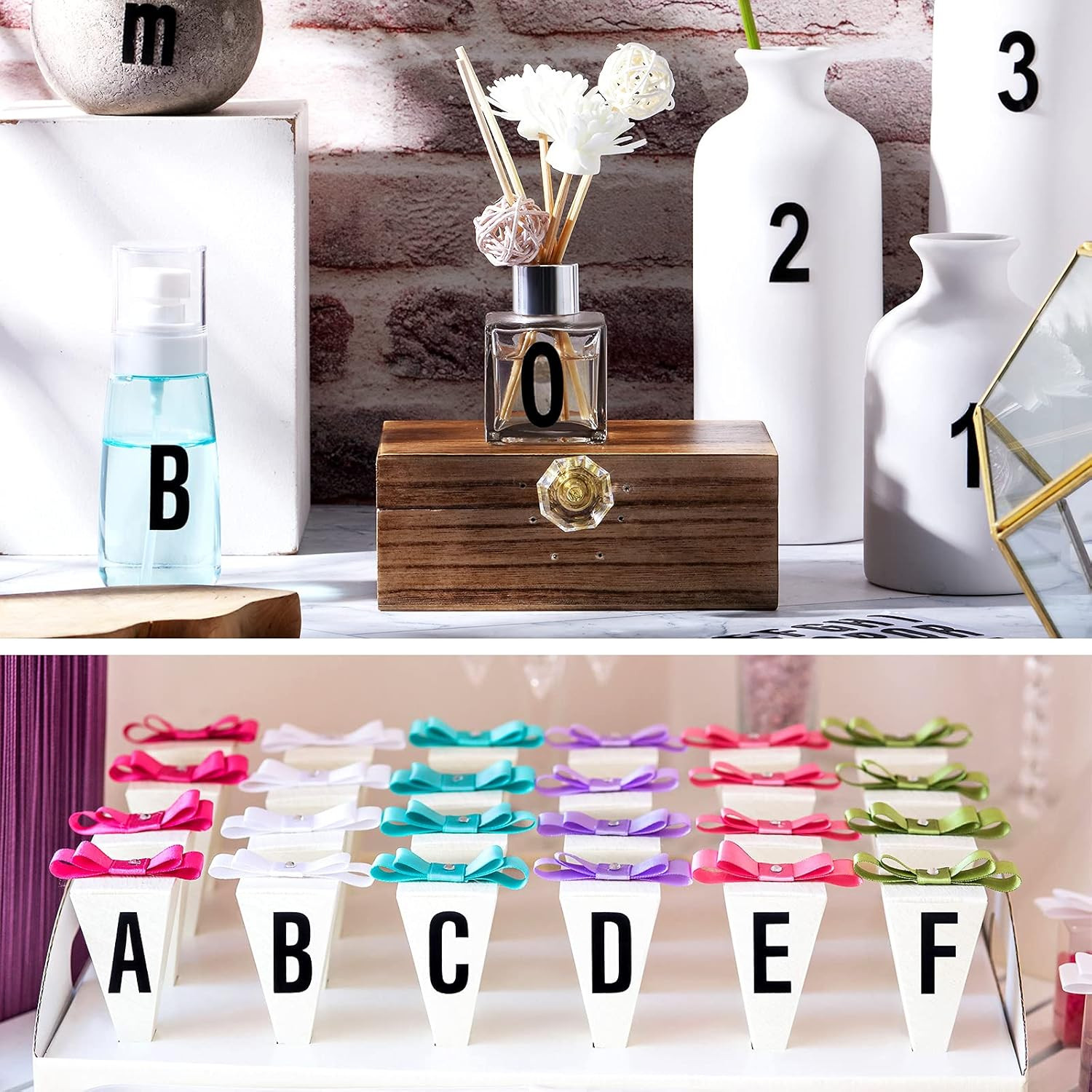 8 Sheets Self Adhesive Vinyl Letters Numbers Kit, Mailbox Numbers Sticker for Ma
